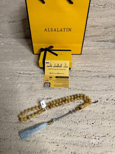 سبحه كهرمان حر شوائب طبيعية