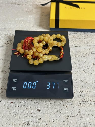 سبحه كهرمان حر شوائب طبيعية