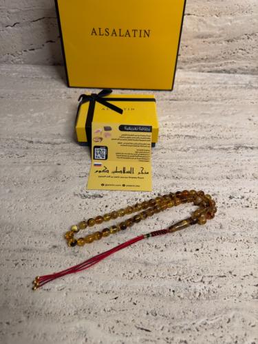 سبحه كهرمان حر شوائب طبيعية