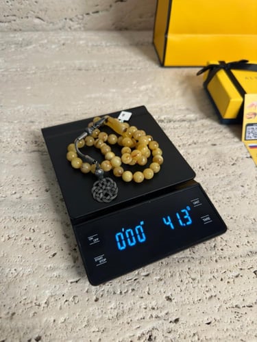 سبحه كهرمان حر شوائب طبيعية