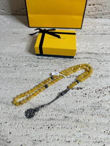 سبحه كهرمان حر شوائب طبيعية