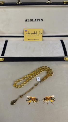 سبحه كهرمان حر حشرات طبيعية