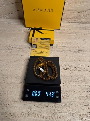 سبحه كهرمان حر شوائب طبيعية