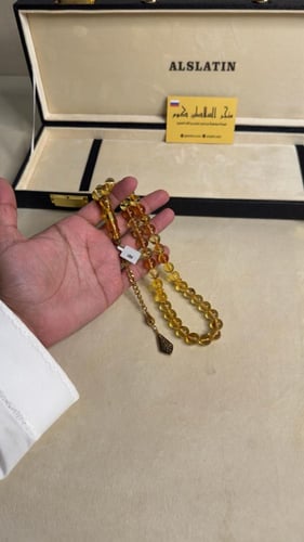 سبحه كهرمان حر حشرات طبيعية