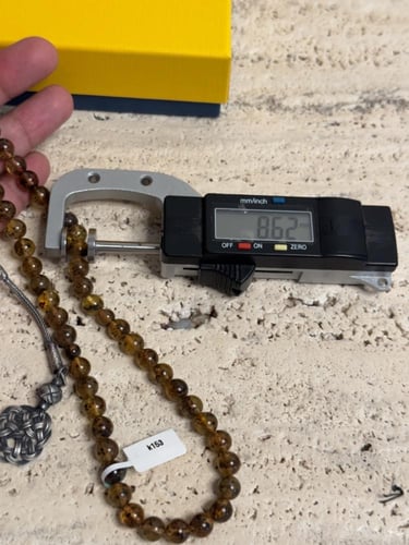 سبحه كهرمان حر شوائب طبيعية