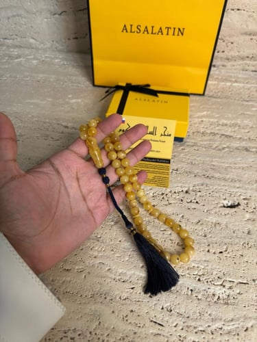 سبحه كهرمان حر شوائب طبيعية