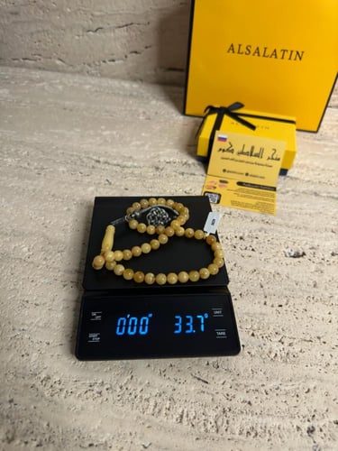 سبحه كهرمان حر شوائب طبيعية