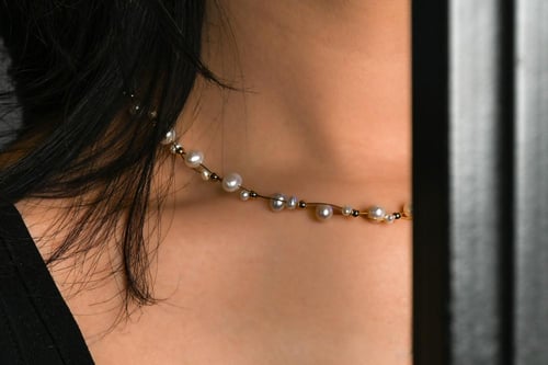 عقد لؤلؤ طبيعي مصنوع يدوياً