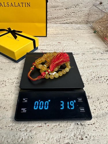 سبحه كهرمان حر شوائب طبيعية