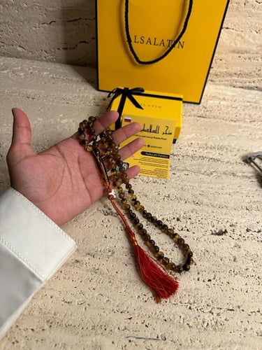 سبحه كهرمان حر شوائب طبيعية