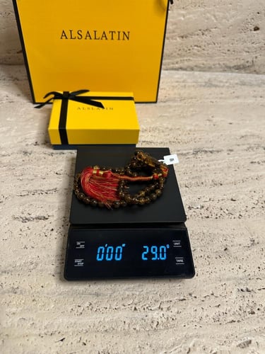 سبحه كهرمان حر شوائب طبيعية