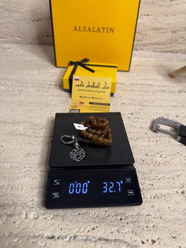 سبحه كهرمان حر شوائب طبيعية