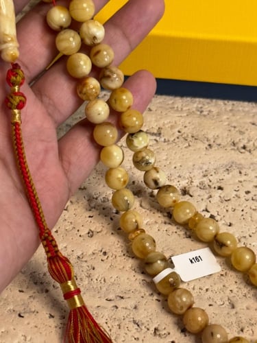 سبحه كهرمان حر شوائب طبيعية