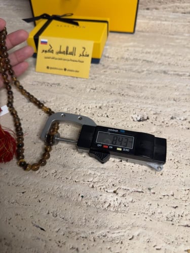 سبحه كهرمان حر شوائب طبيعية