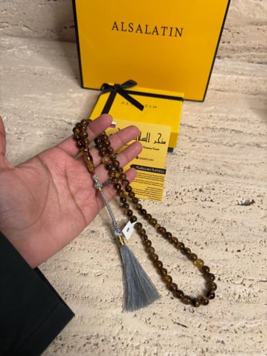 سبحه كهرمان حر شوائب طبيعية