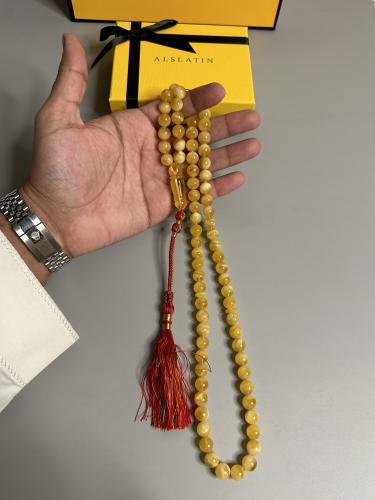 سبحه كهرمان حر سوبر صافي طبيعية