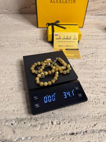 سبحه كهرمان حر شوائب طبيعية