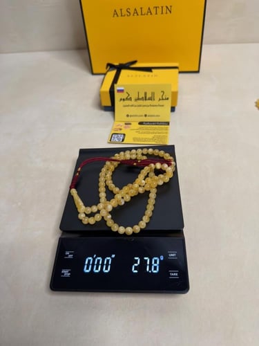 سبحه كهرمان حر سوبر صافي طبيعية