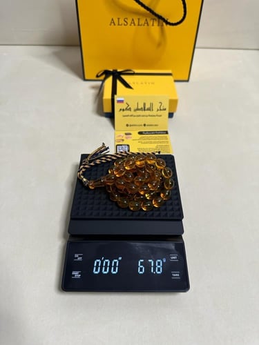 سبحه كهرمان حر شفاف طبيعية قصة بيض حمام