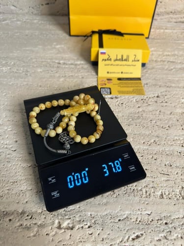 سبحه كهرمان حر شوائب طبيعية