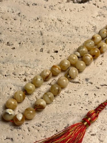 سبحه كهرمان حر شوائب طبيعية