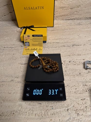 سبحه كهرمان حر شوائب طبيعية