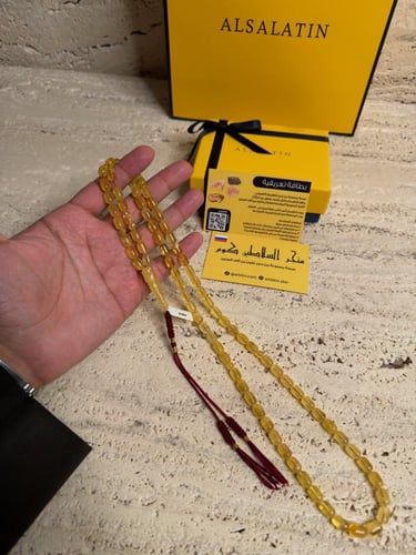 سبحه كهرمان حر سوبر صافي طبيعية قصة صندوقي