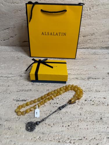 سبحه كهرمان حر شوائب طبيعية