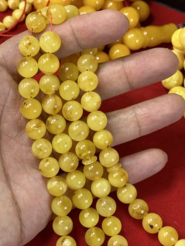 سبحه كهرمان حر شوائب طبيعية