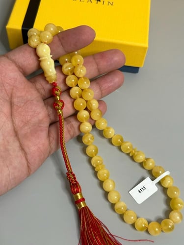 سبحه كهرمان حر سوبر صافي طبيعية