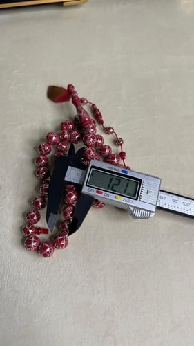 مسباح من كرات بولينق صب قديم منقوش يدوي فضة