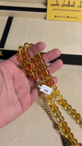 سبحه كهرمان حر حشرات طبيعية