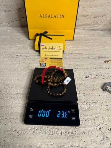 سبحه كهرمان حر شوائب طبيعية