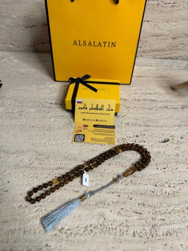 سبحه كهرمان حر شوائب طبيعية