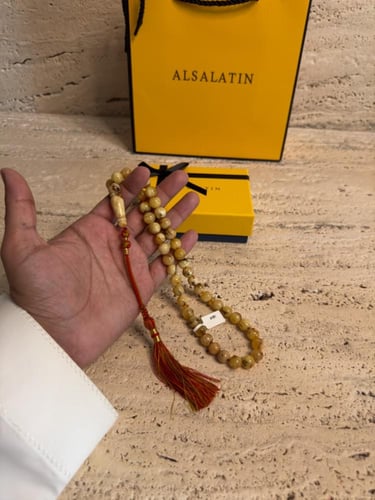 سبحه كهرمان حر شوائب طبيعية