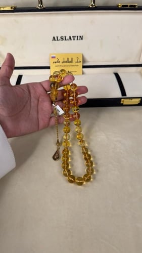 سبحه كهرمان حر حشرات طبيعية