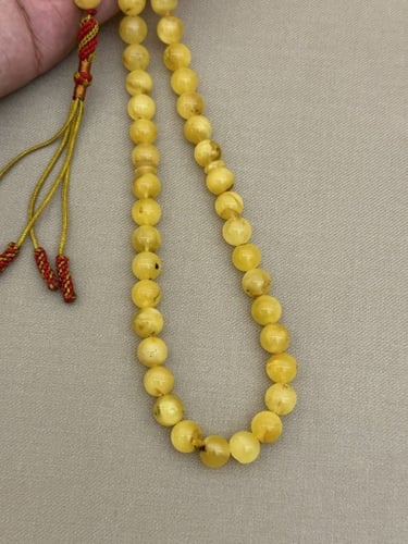 سبحه كهرمان حر شوائب طبيعية