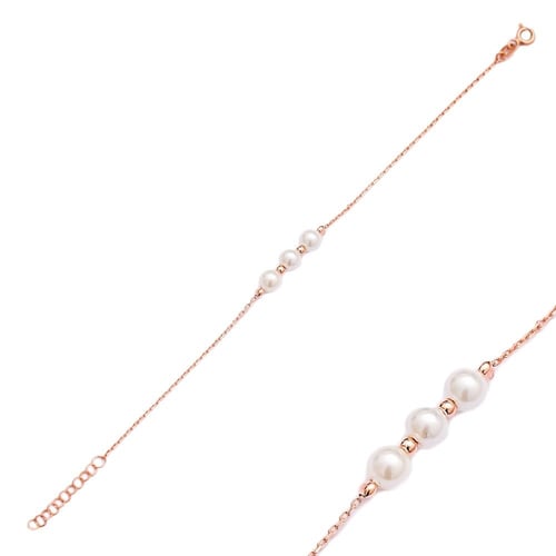 سوار الإطلالة الهادئة مزين بحبات اللؤلؤ المطلية با...