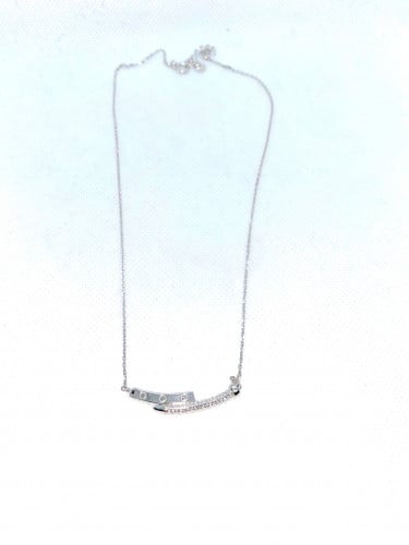 سلسال الخنجر الفضي بتصميم عصري من الفضة المطلية با...