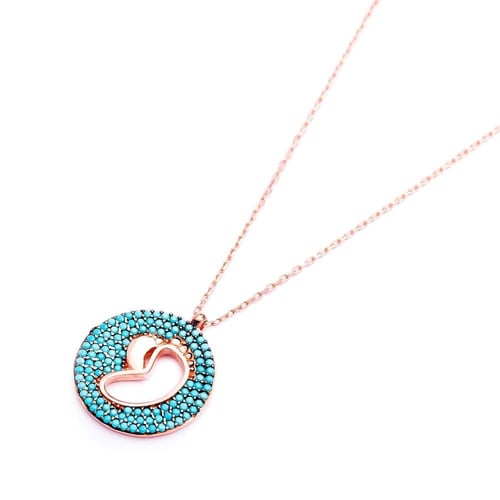 عقد أسطوري ذو رسم دائري ملون بحبات الزيركون الفيرو...