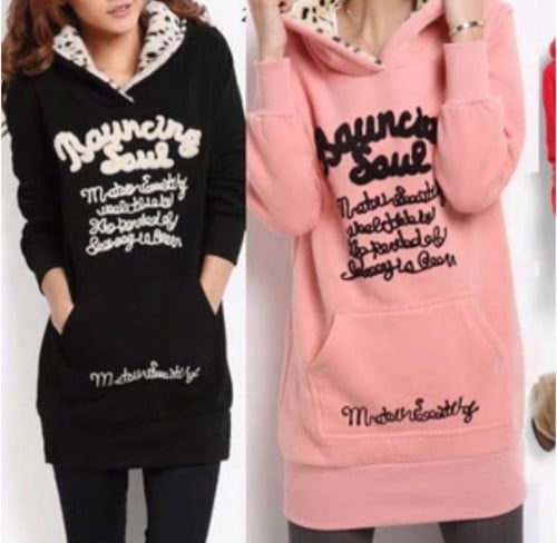 بلوفر وردي واسود