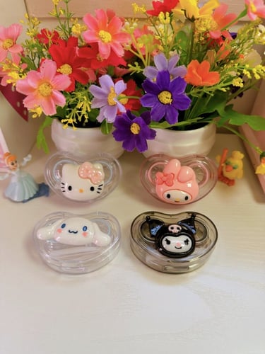 علبة عدسات قلب مع ملقط ومساعد ميلودي