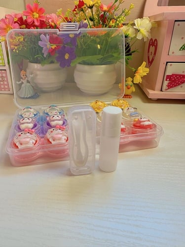 مجموعه 6 علب عدسات سانريو مع ملقط ومساعد