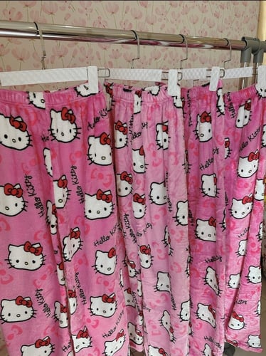 سروال هيلو كيتي وردي قطني 100%