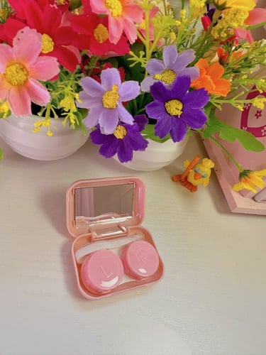 علبة عدسات بمرآه مع ملقط ومساعد هيلوكيتي بيبي بنك