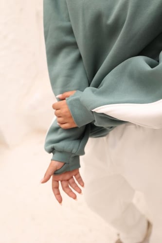 هودي أخضر نعناعي