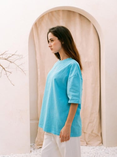 تيشرت أزرق سماوي