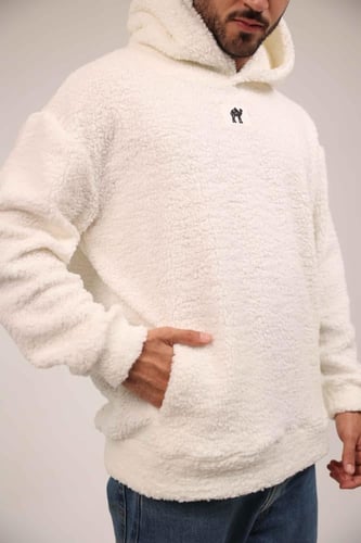 هودي ابيض فرو