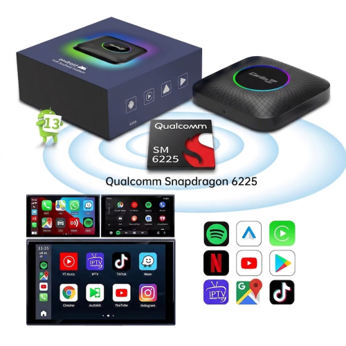 جهاز CarlinKit AI Box لتحويل الشاشة إلى أندرويد 13 اخر اصدار8GB-128GB