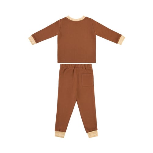 بلوزة اكمام طويلة و بنطلون بني